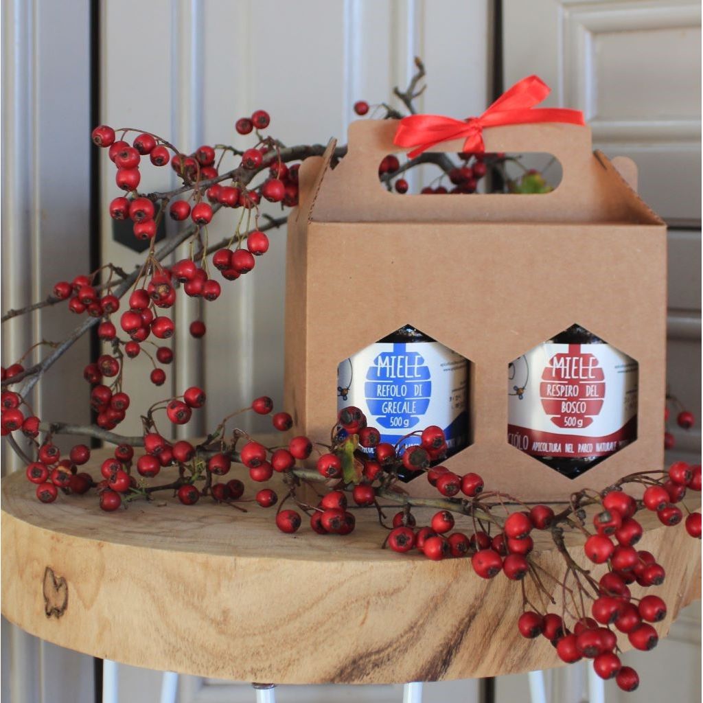 Confezione di Miele Millefiori "Refolo di Grecale" e "Respiro del Bosco"