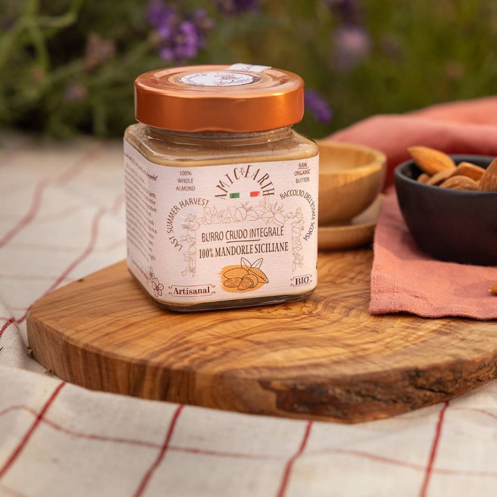 Pure Sicilian Raw Whole Almond Butter 200g