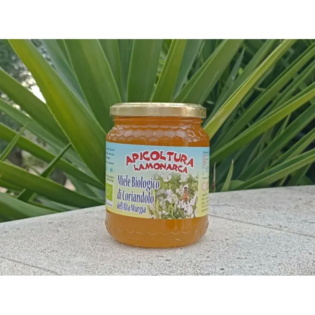 Miele biologico di Coriandolo dell'Alta Murgia in vaso da 1000g