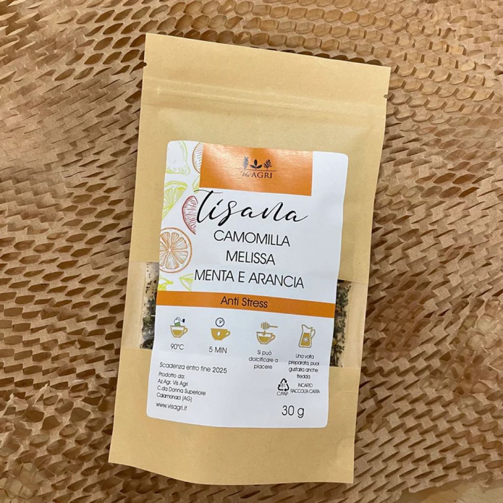 Tisana Camomilla, Melissa, Menta e Arancia 30 g