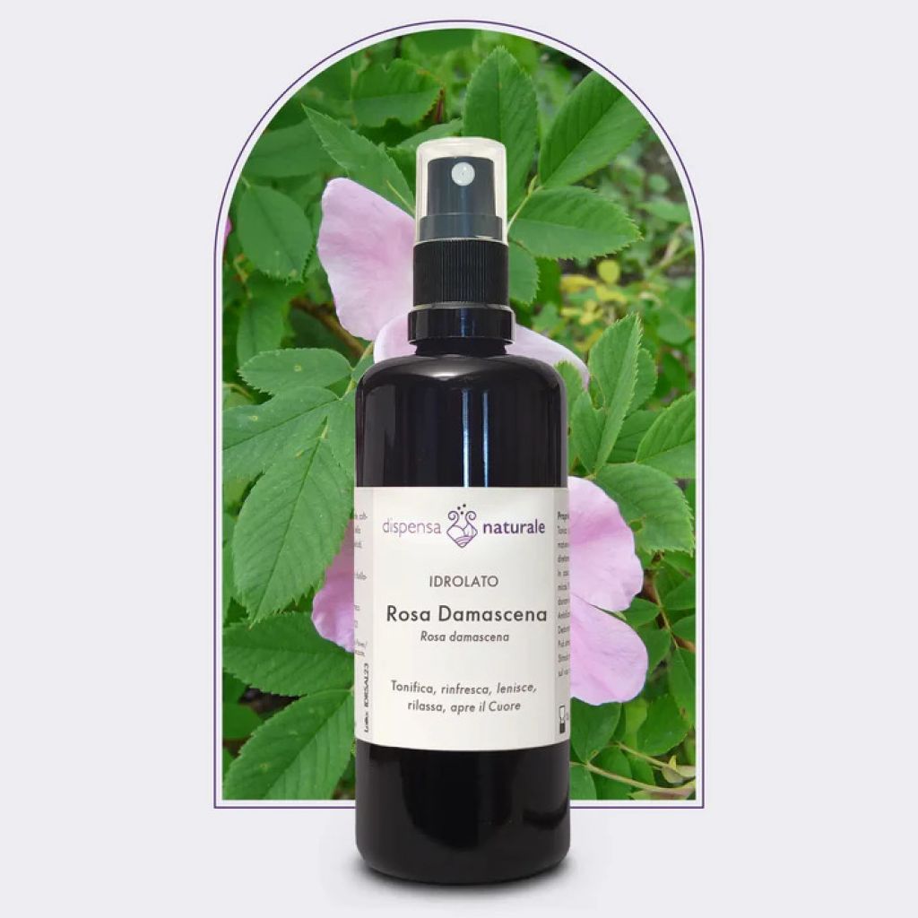Idrolato di Rosa Damascena italiana da petali freschi, senza pesticidi - 250 ml