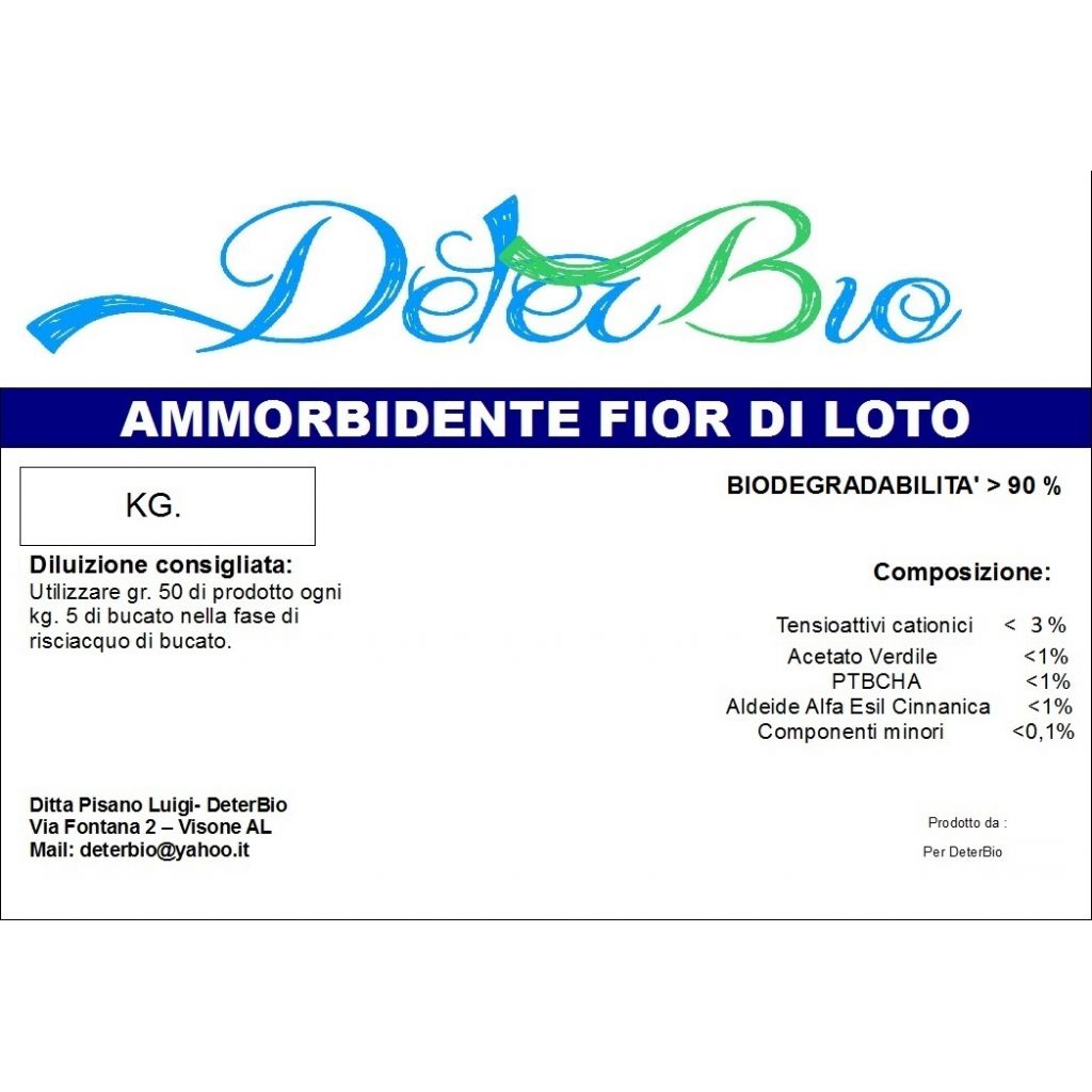 Ammorbidente bucato fior di loto kg. 25