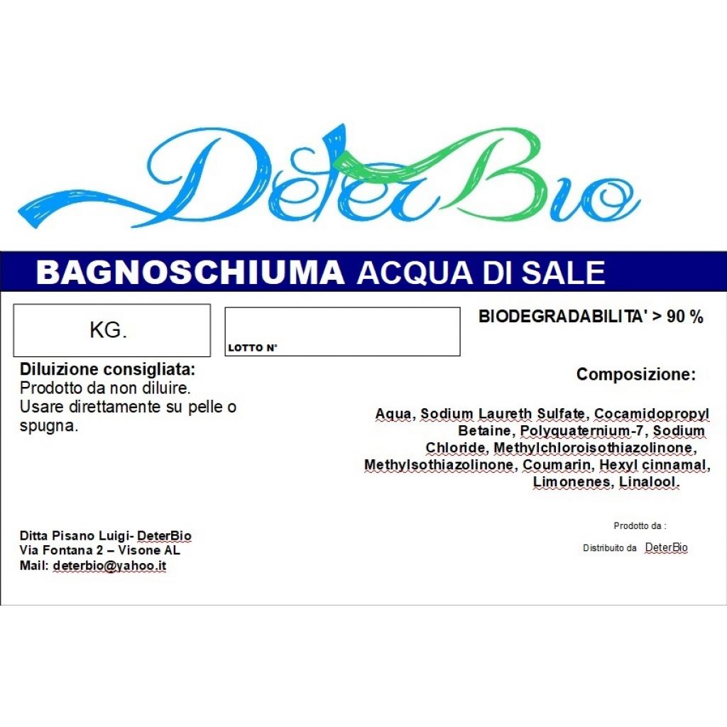 BAGNOSCHIUMA ACQUA DI SALE KG. 5
