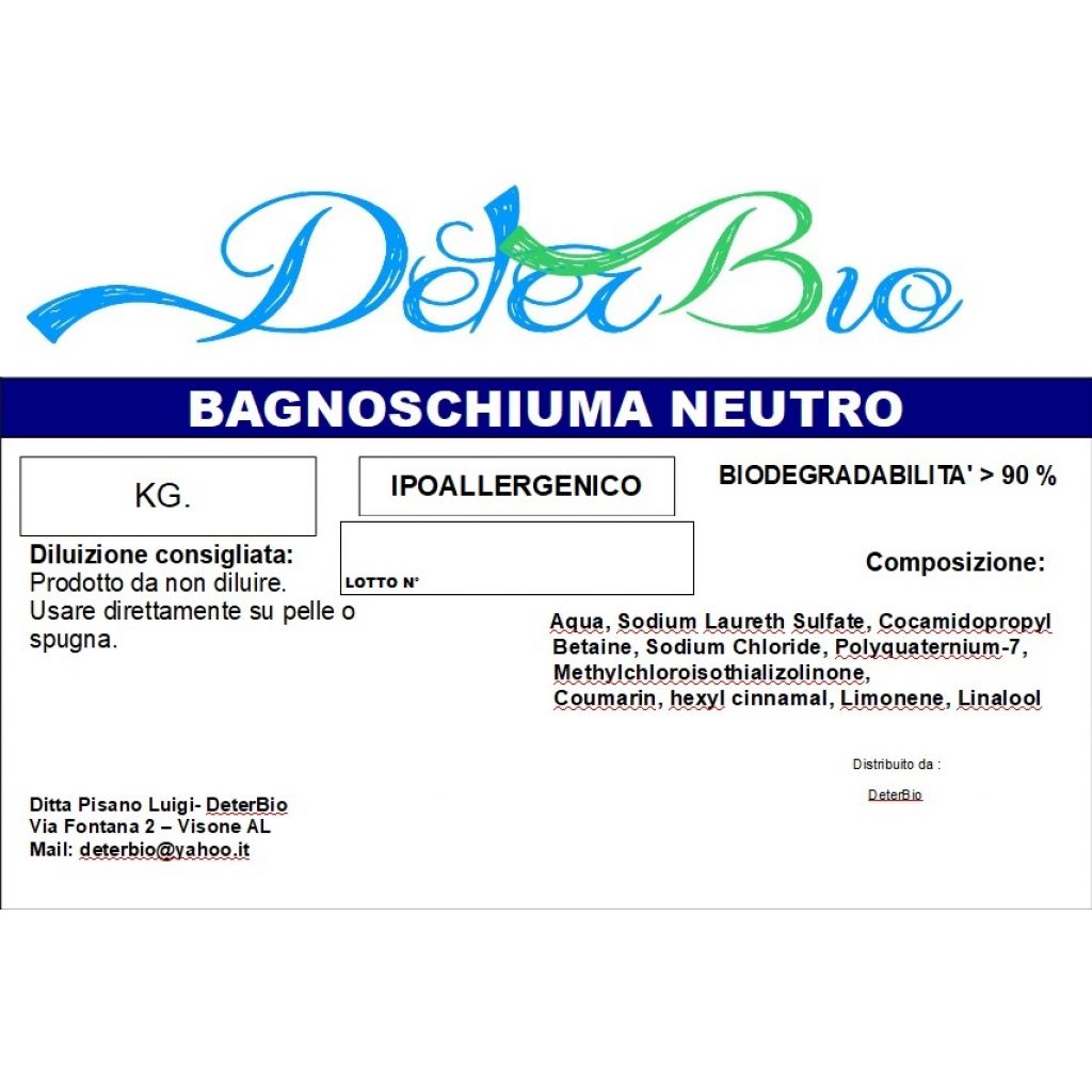 BAGNOSCHIUMA NEUTRO KG. 5