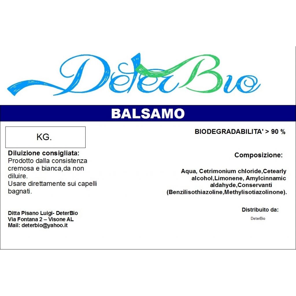 BALSAMO PER CAPELLI KG.5