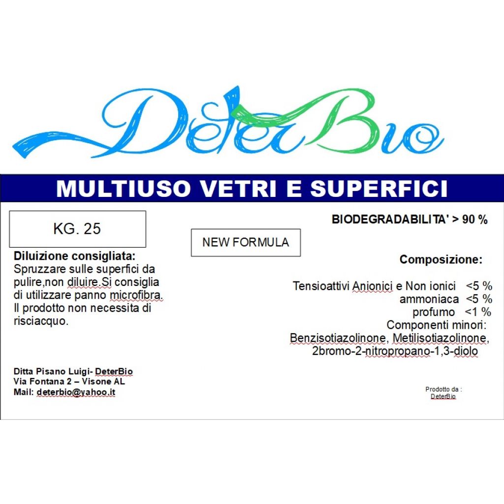 MULTIUSO VETRI E SUPERFICI LT.25