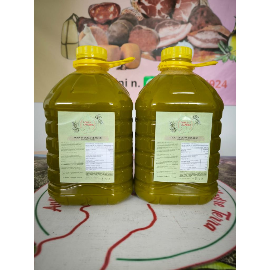 Olio Vergine di Oliva Calabrese - 2 x 3L - Totale 6 litri