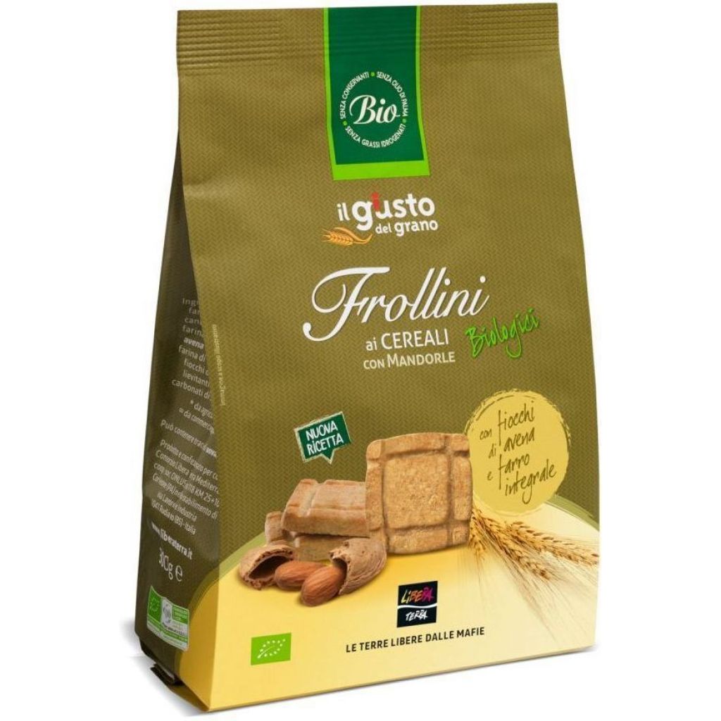 Frollini biologici ai cereali con mandorle - 300 g