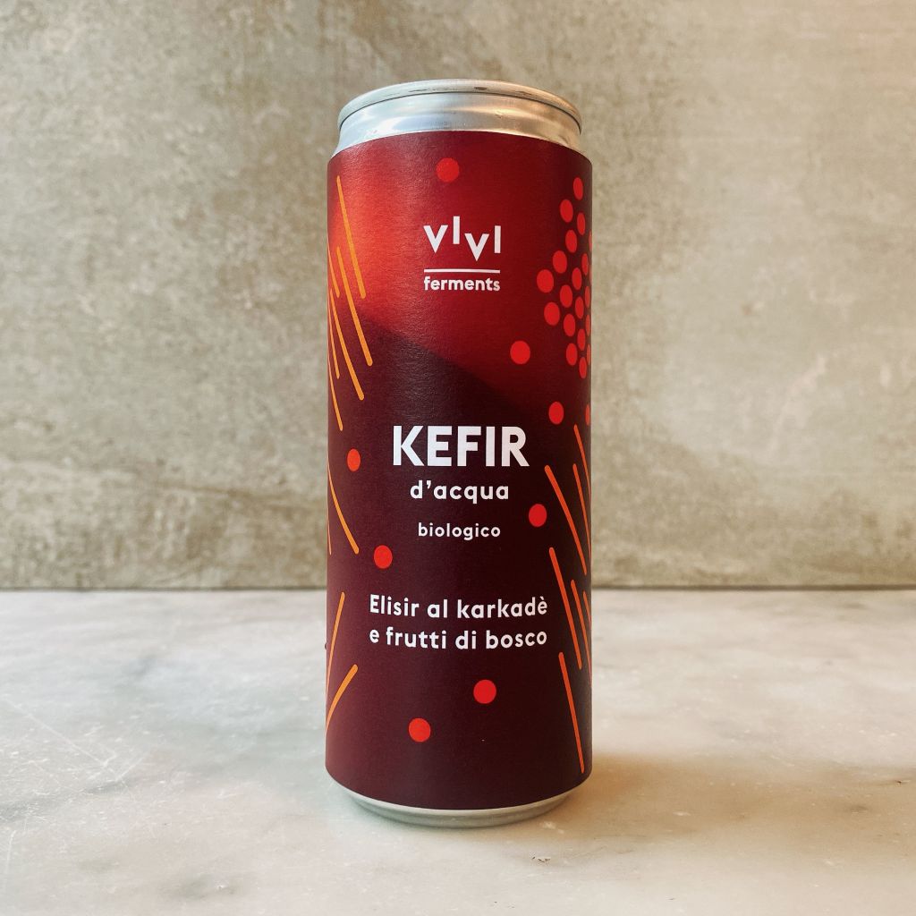 Kefir d'acqua karkad&egrave; e frutti di bosco biologico