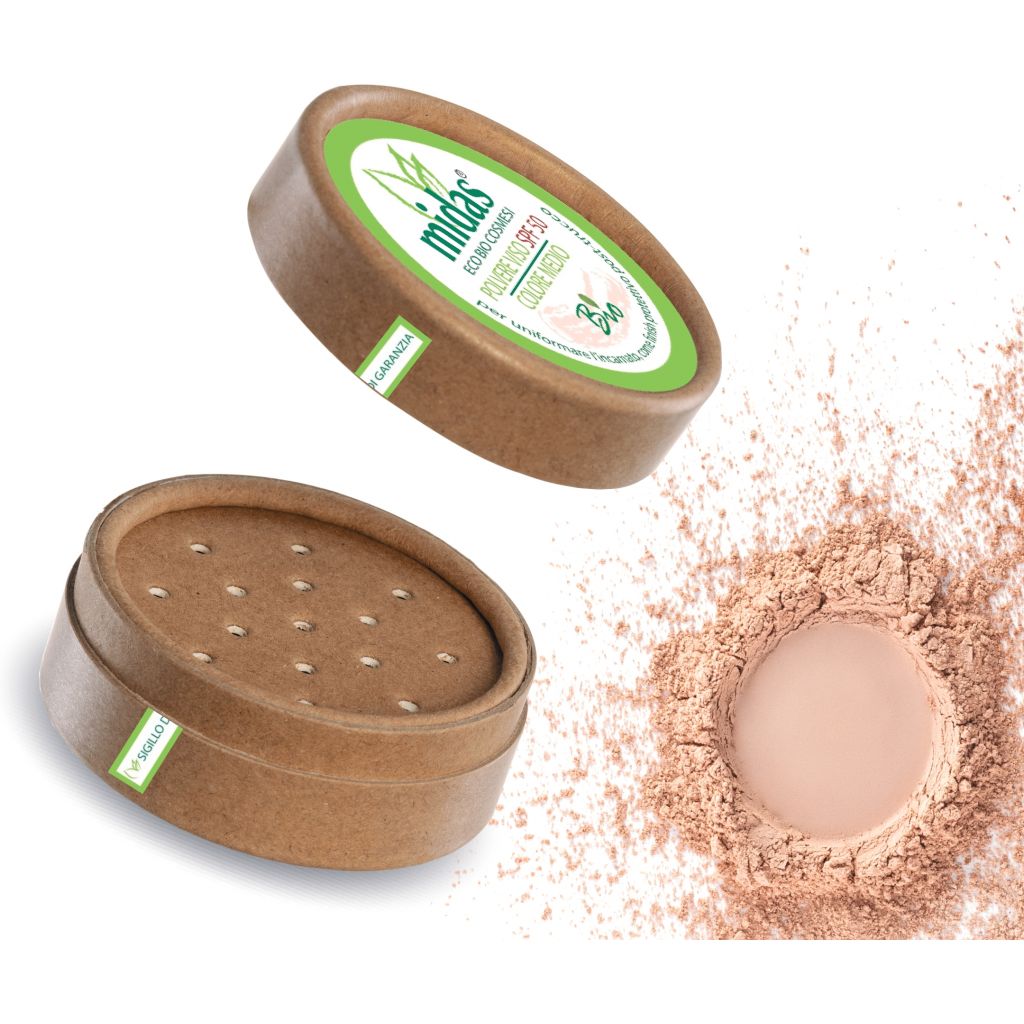 POLVERE VISO SPF 50 COLORE MEDIO BIO