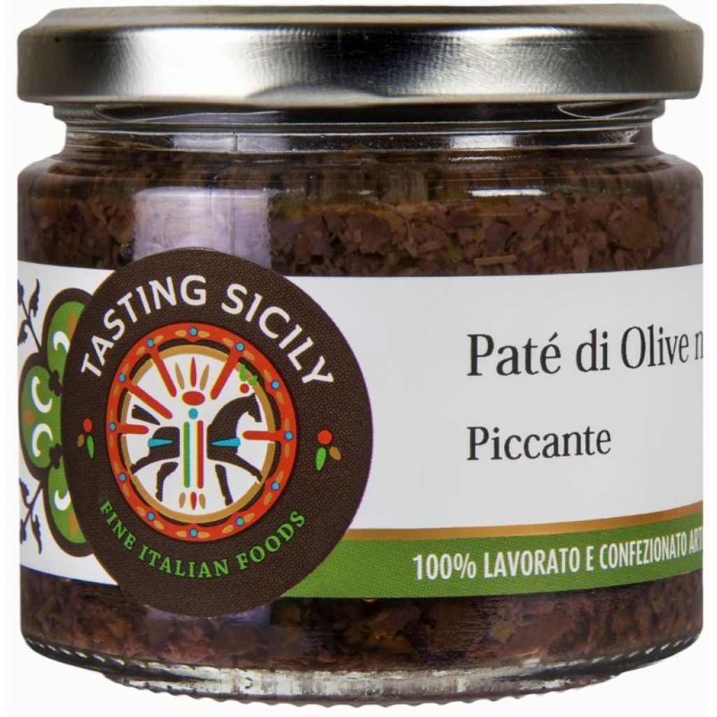 Pat&eacute; di Olive nere piccante 170g