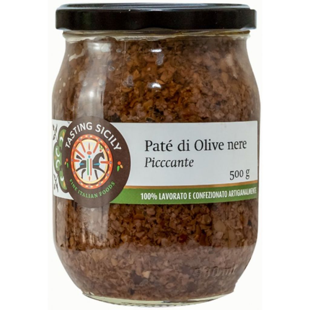 Pat&eacute; di Olive nere piccante 500g