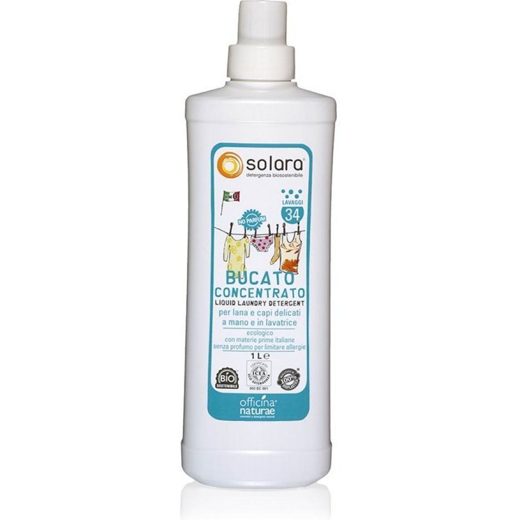Solara Liquid Hand laundry and washing machine Fragrance free 1 liter