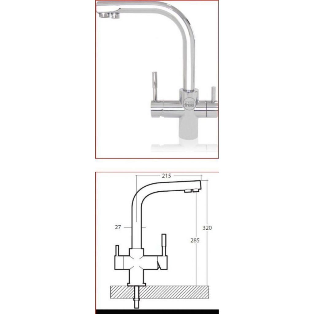 Complete water kit lasting 1 year with 3-way mixer without heavy metals