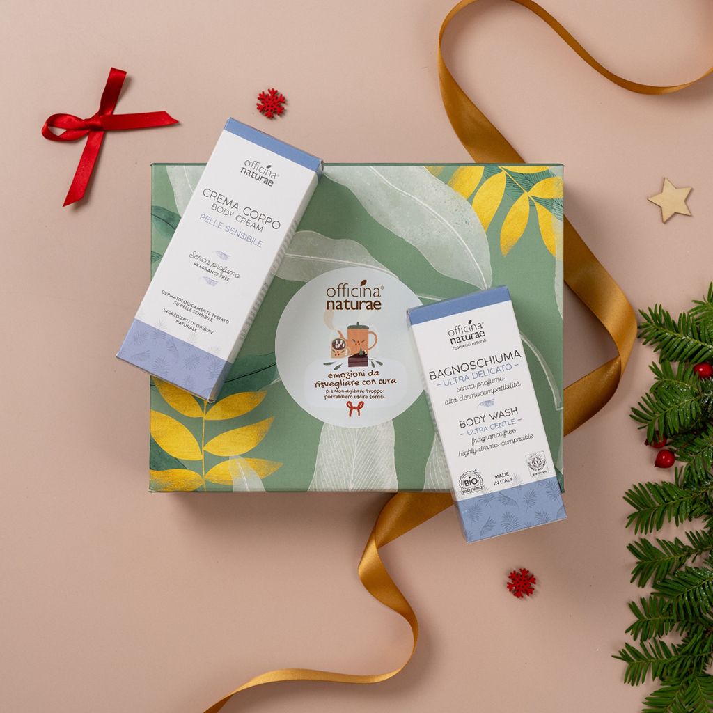Gift Box Bagnoschiuma 250 ml e Crema Corpo 200 ml pelle sensibile