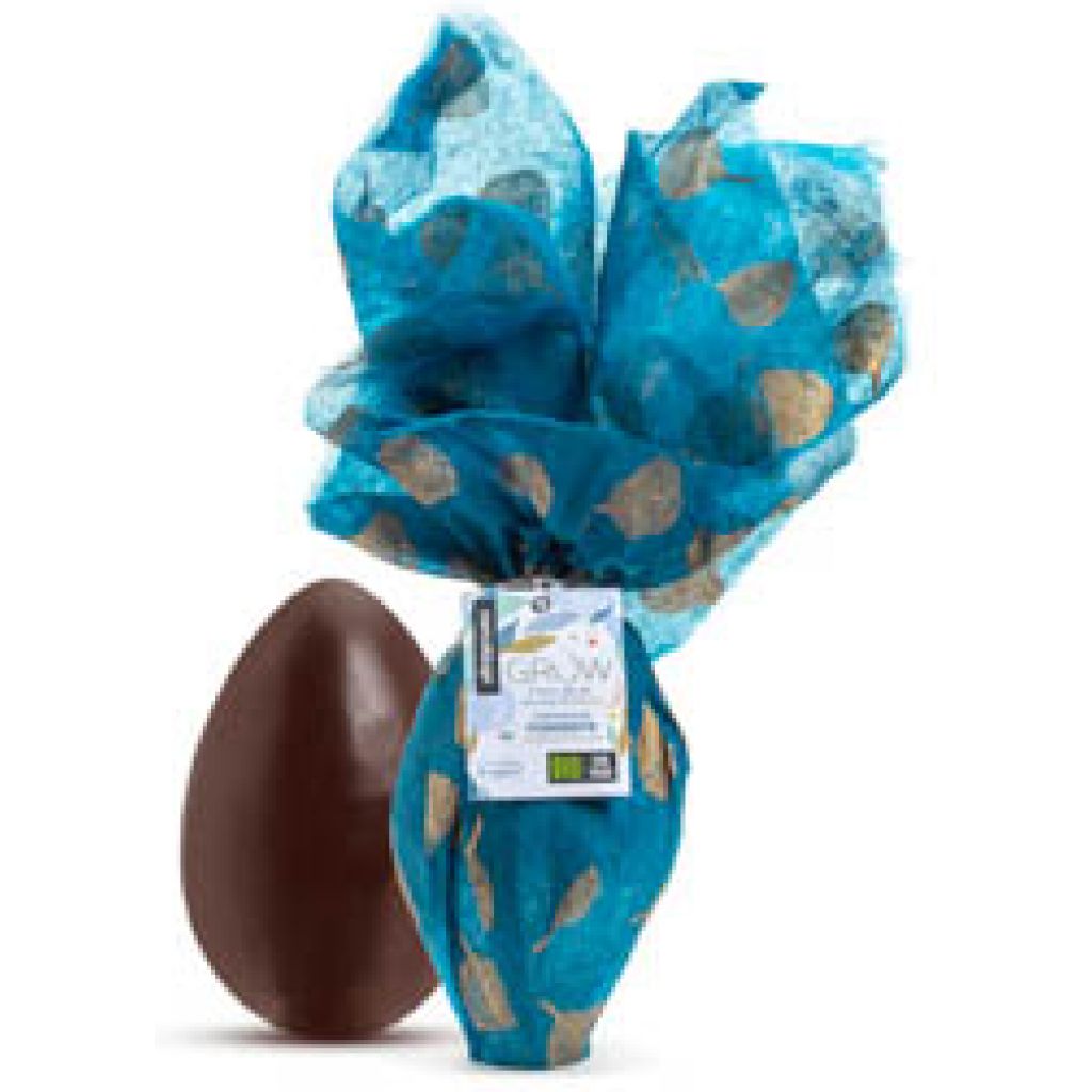 1207 Uovo cioccolato fondente fave 350g - bio