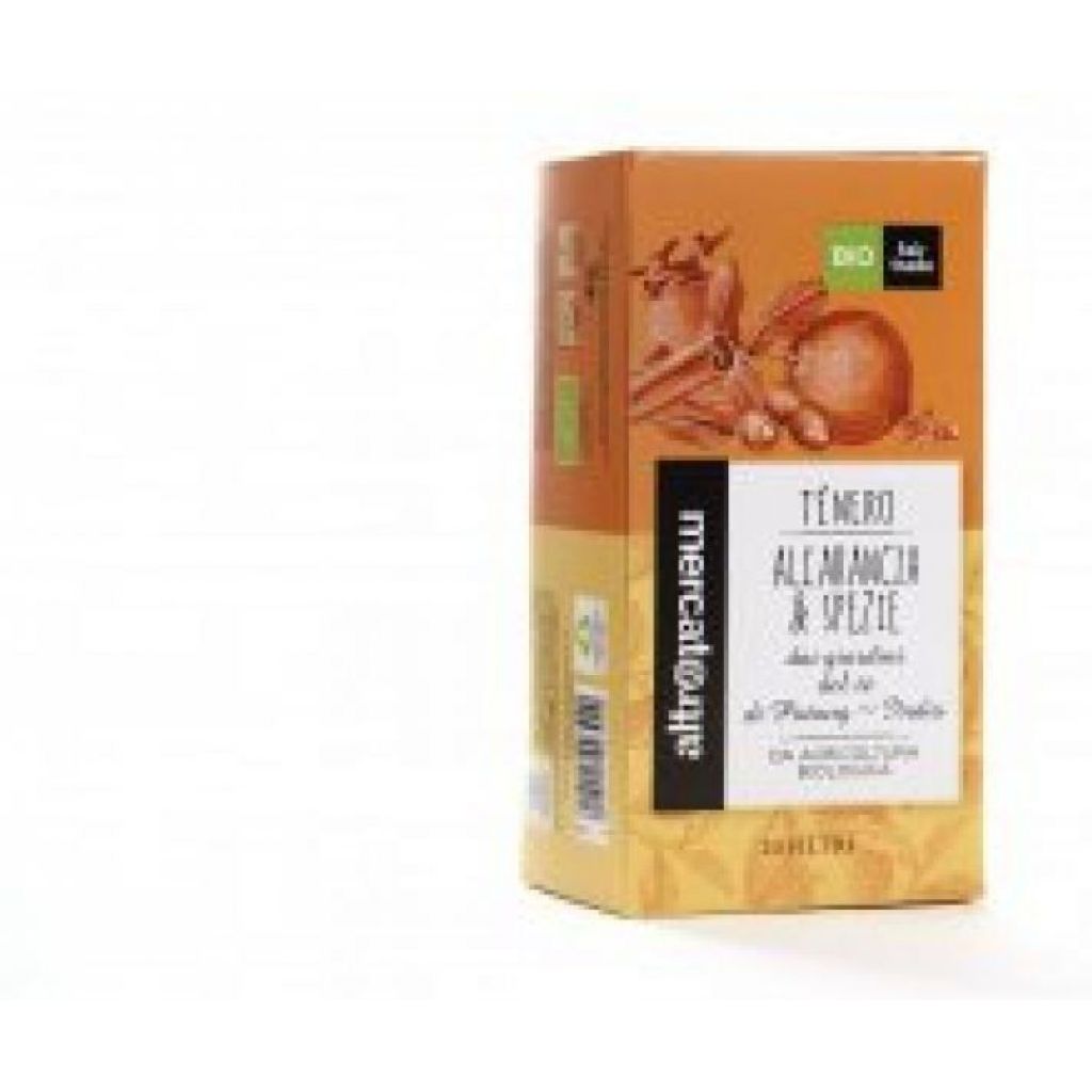 480 t&egrave; nero all'arancio e spezie in filtri - bio