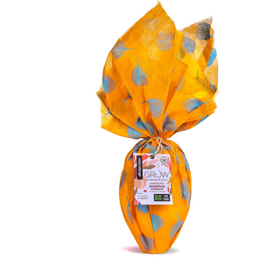 6330 uovo cioccolato fondente alle nocciole gianduia bio 350g