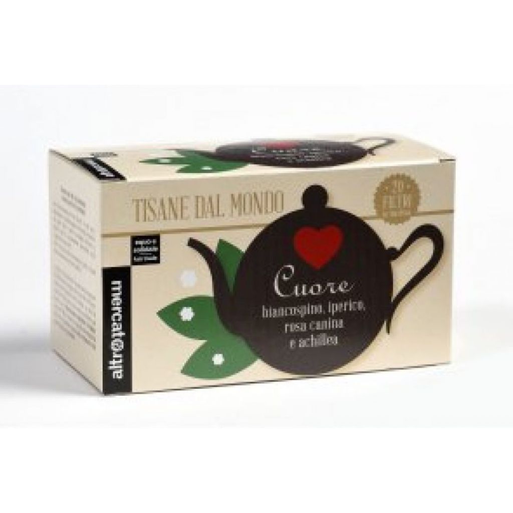 698 tisana cuore - biancospino, iperico, rosa canina e achillea 20 filtri 40 gr