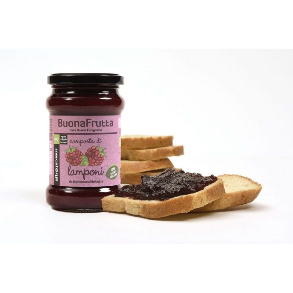 950 composta di lamponi solo zuccheri della frutta - bio 340g