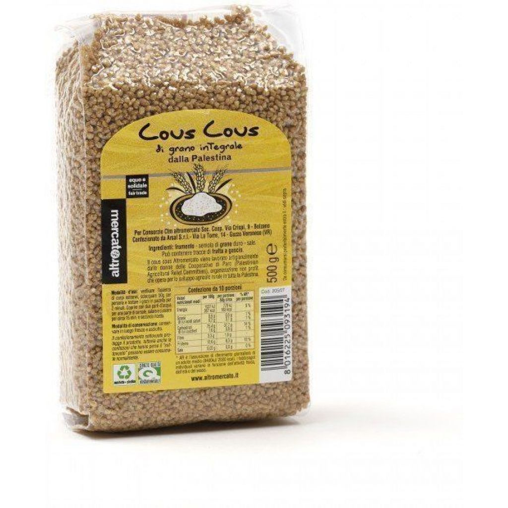 205 cous cous di frumento integrale Palestina 500g