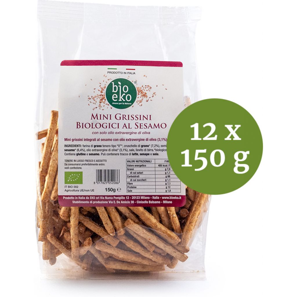 Mini grissini biologici al sesamo