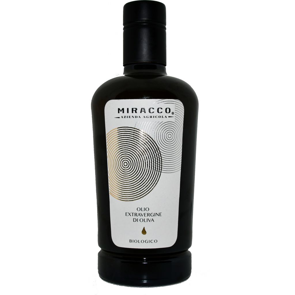 Olio Extravergine di Oliva Italiano - Biologico Prodotto in Calabria - Estratto a Freddo - 500 Ml