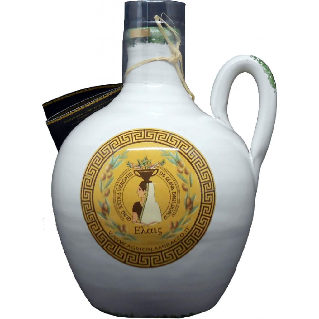 Olio Extravergine di Oliva Italiano - Biologico Prodotto in Calabria - Estratto a Freddo - 500 Ml