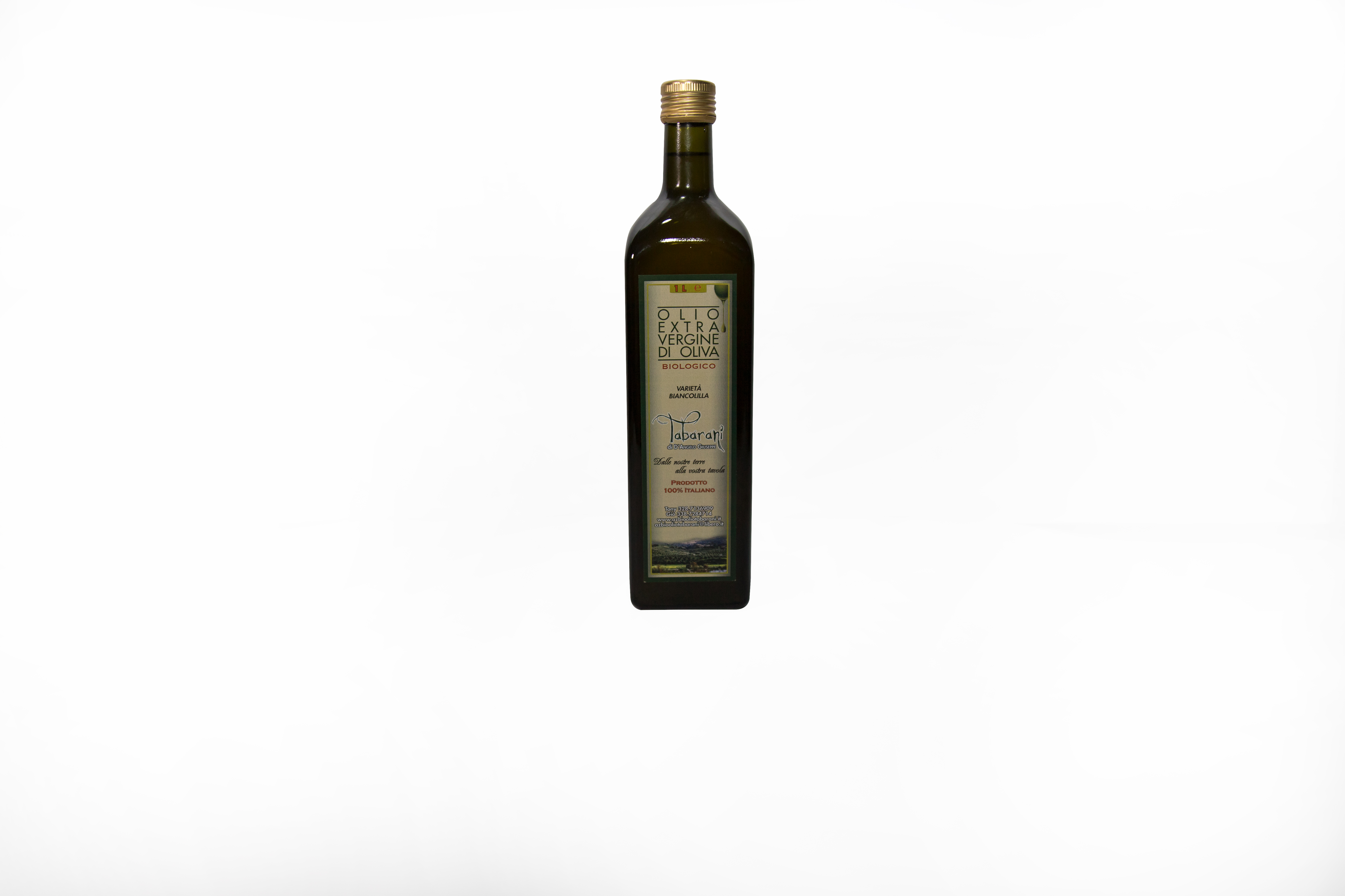 OLIO EXTRAVERGINE BIO MONOCULTIVAR DI BIANCOLILLA-100% ITALIANO- LATTINA DA 0,50L