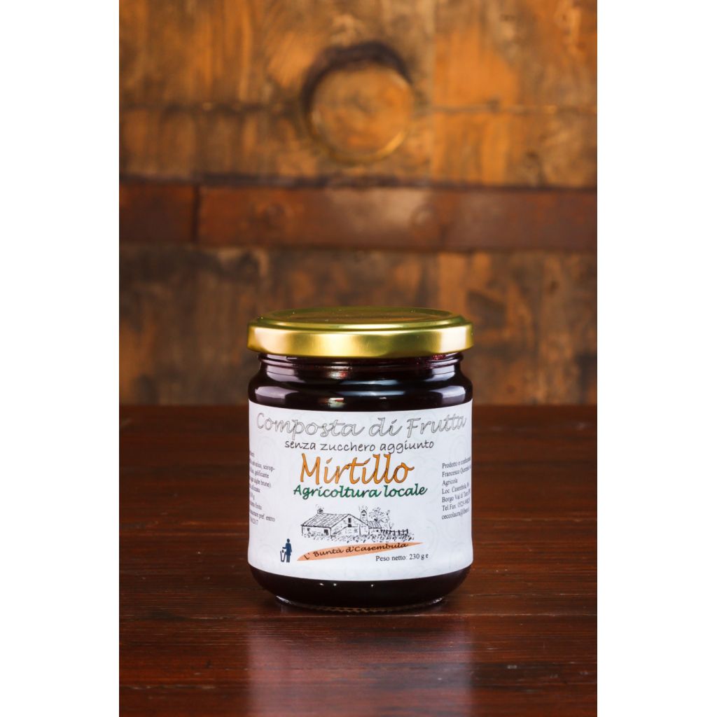 Composta di mirtillo senza zucchero da 230 gr