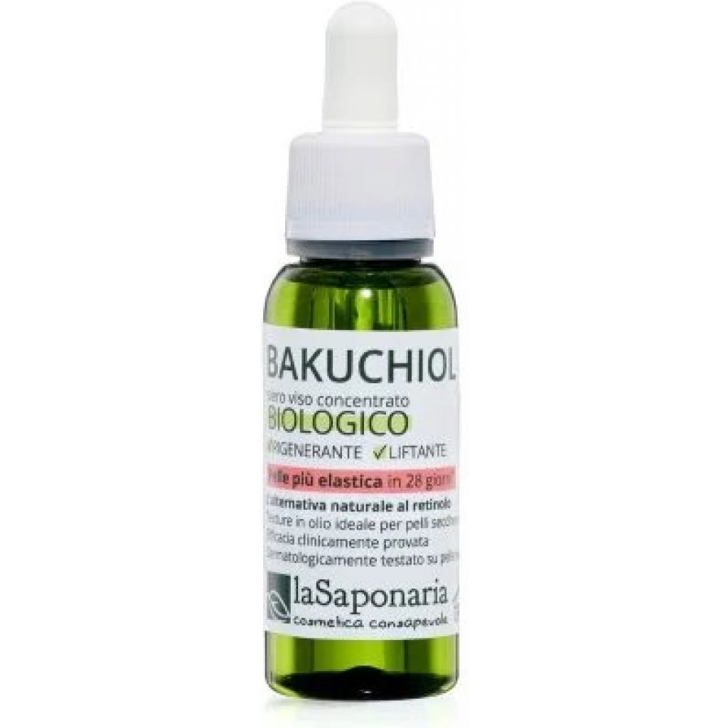 Bakuchiol Attivo Puro - Siero viso concentrato biologico rigenerante e liftante. 30 ml