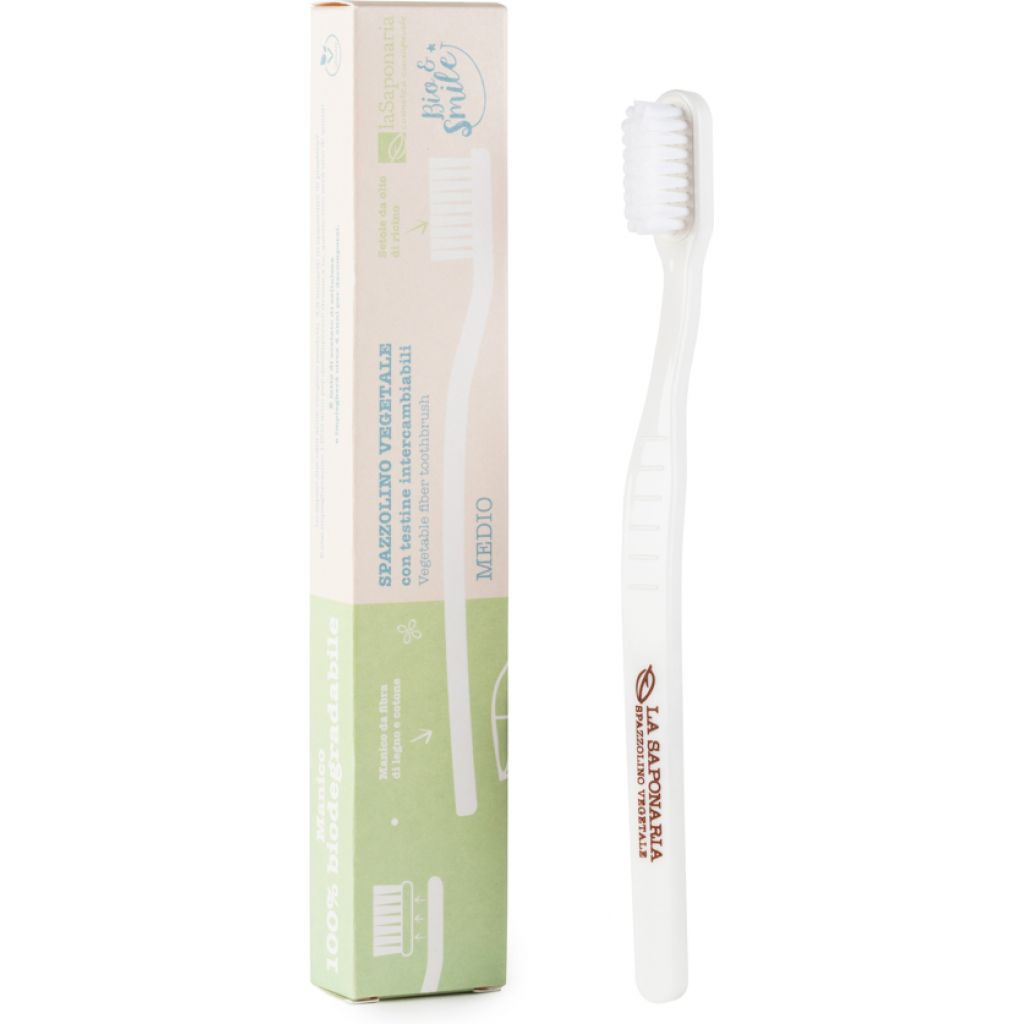 Spazzolino fibra vegetale setole medie