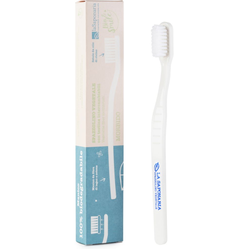 Spazzolino fibra vegetale setole morbide