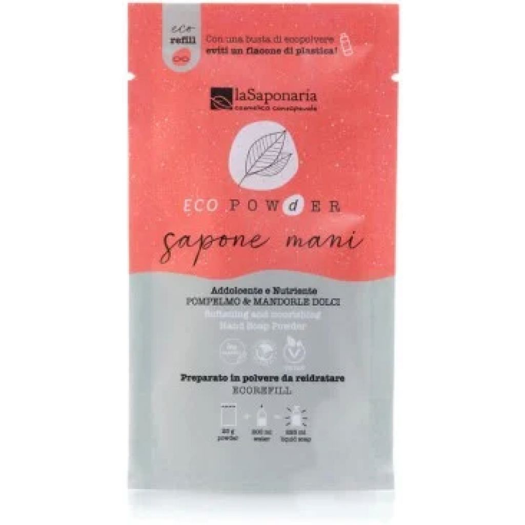 Sapone mani in polvere addolcente 25 g Pompelmo e mandorle dolci