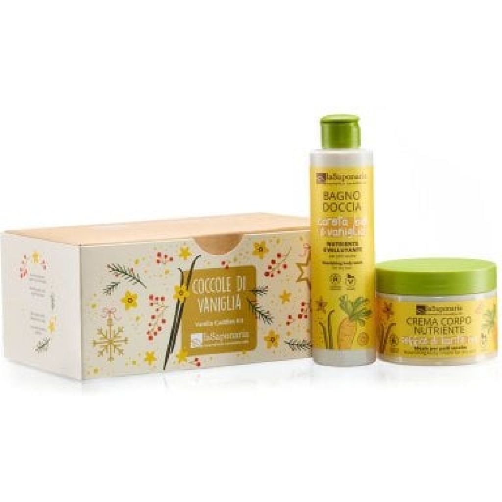Coccole di Vaniglia - Cofanetto corpo: Bagnod. carota&vaniglia+soffic&egrave; di karit&egrave; NEW!