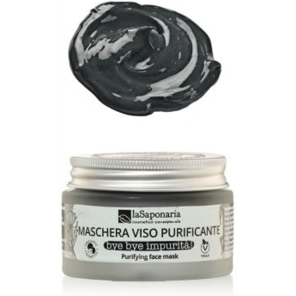 Maschera viso purificante - Bye Bye Impurit&agrave; 50 ml Con acido azelaico, prebiotico di cicoria e carbo