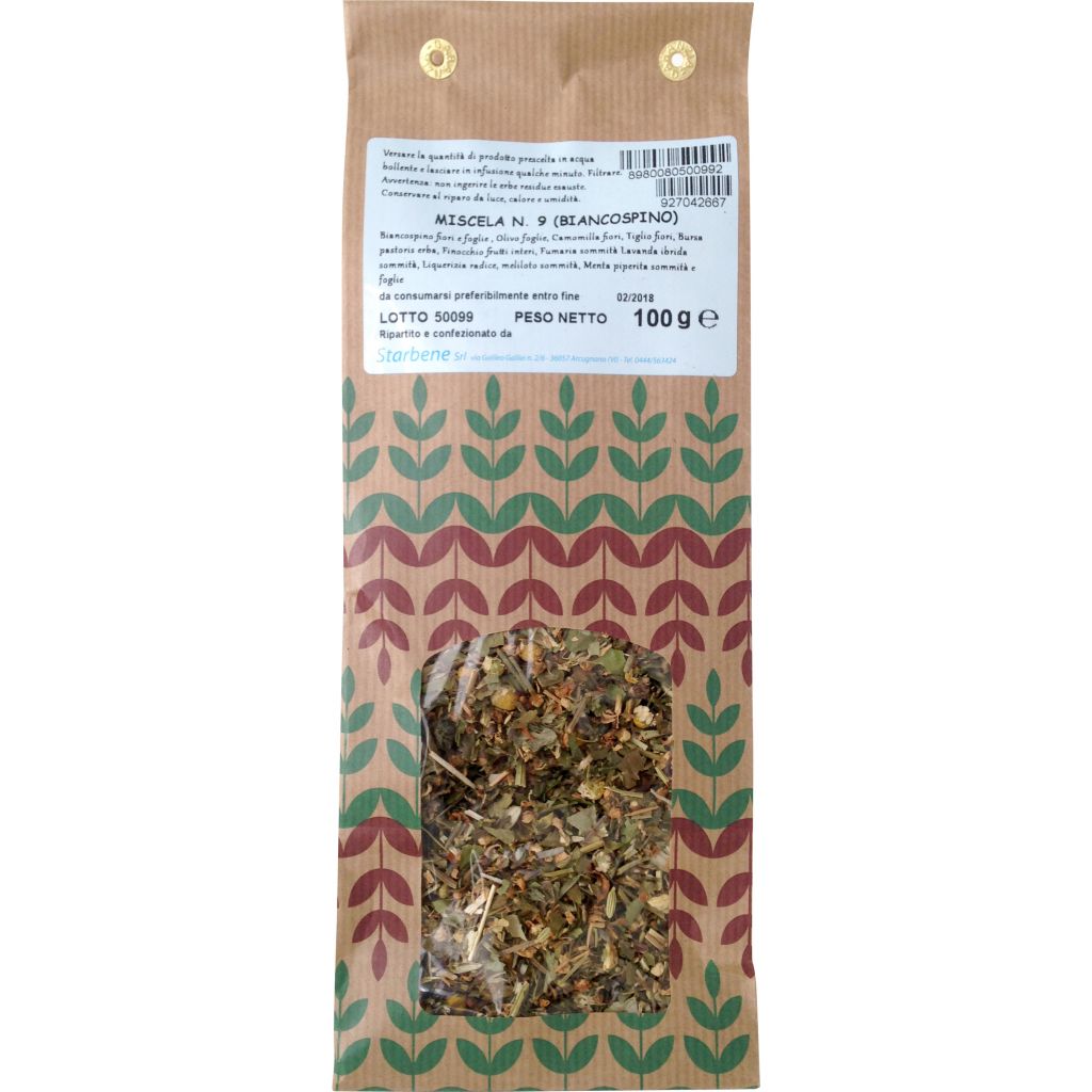 Miscela n 9 Biancospino (ipertensione) 100 g