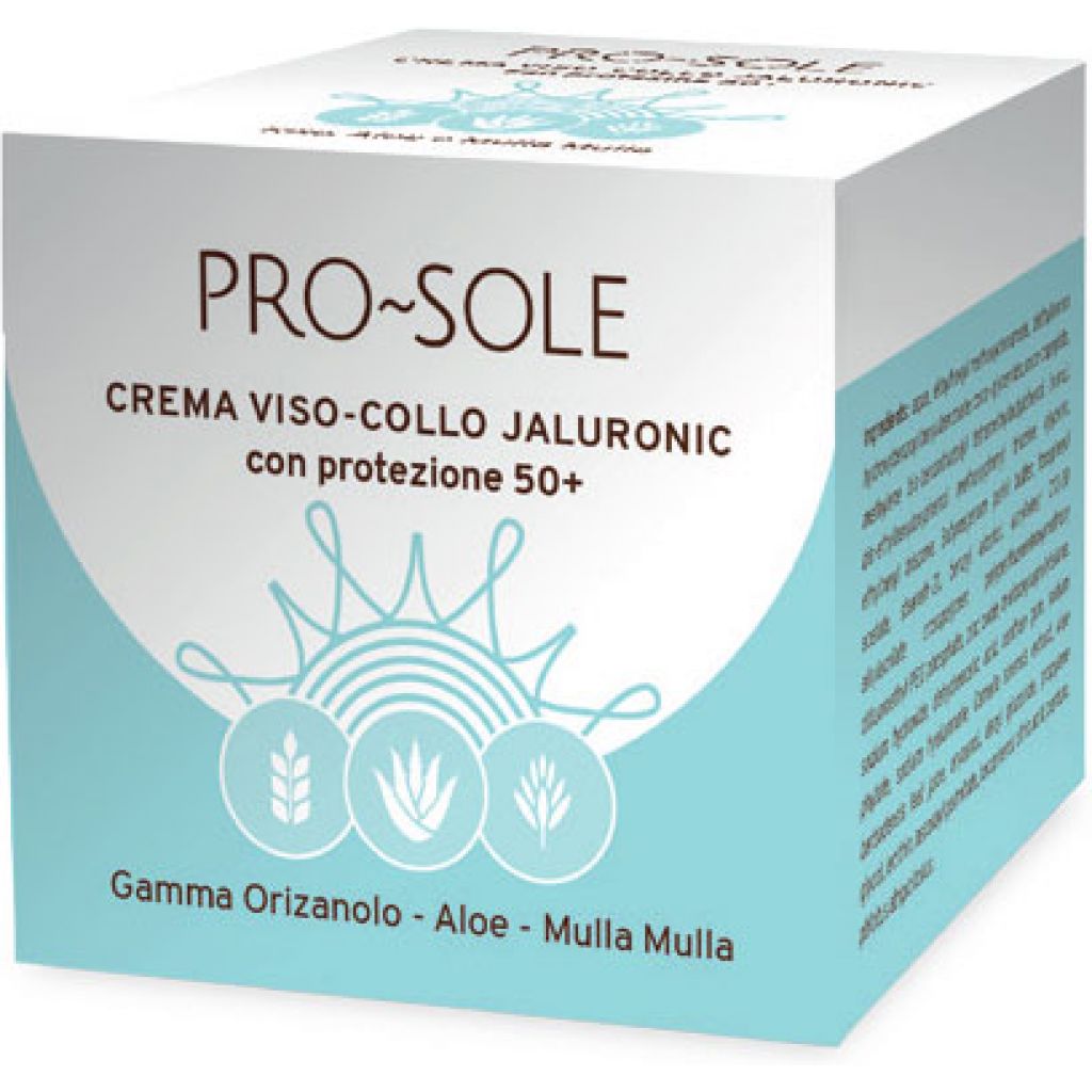 Crema viso collo spf 50+ Acido jaluronico 50 ml