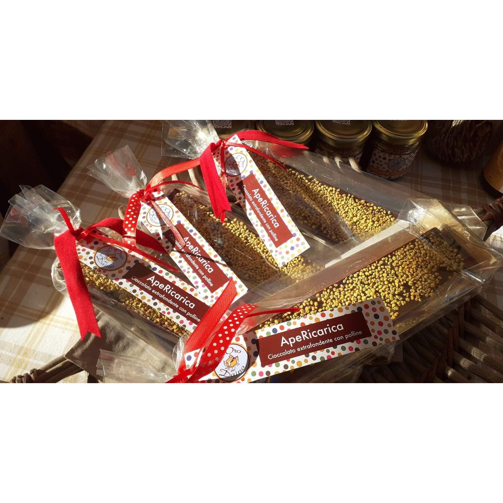 APERICARICA - Cioccolato extrafondente e Polline di fiori di Castagno - g. 90