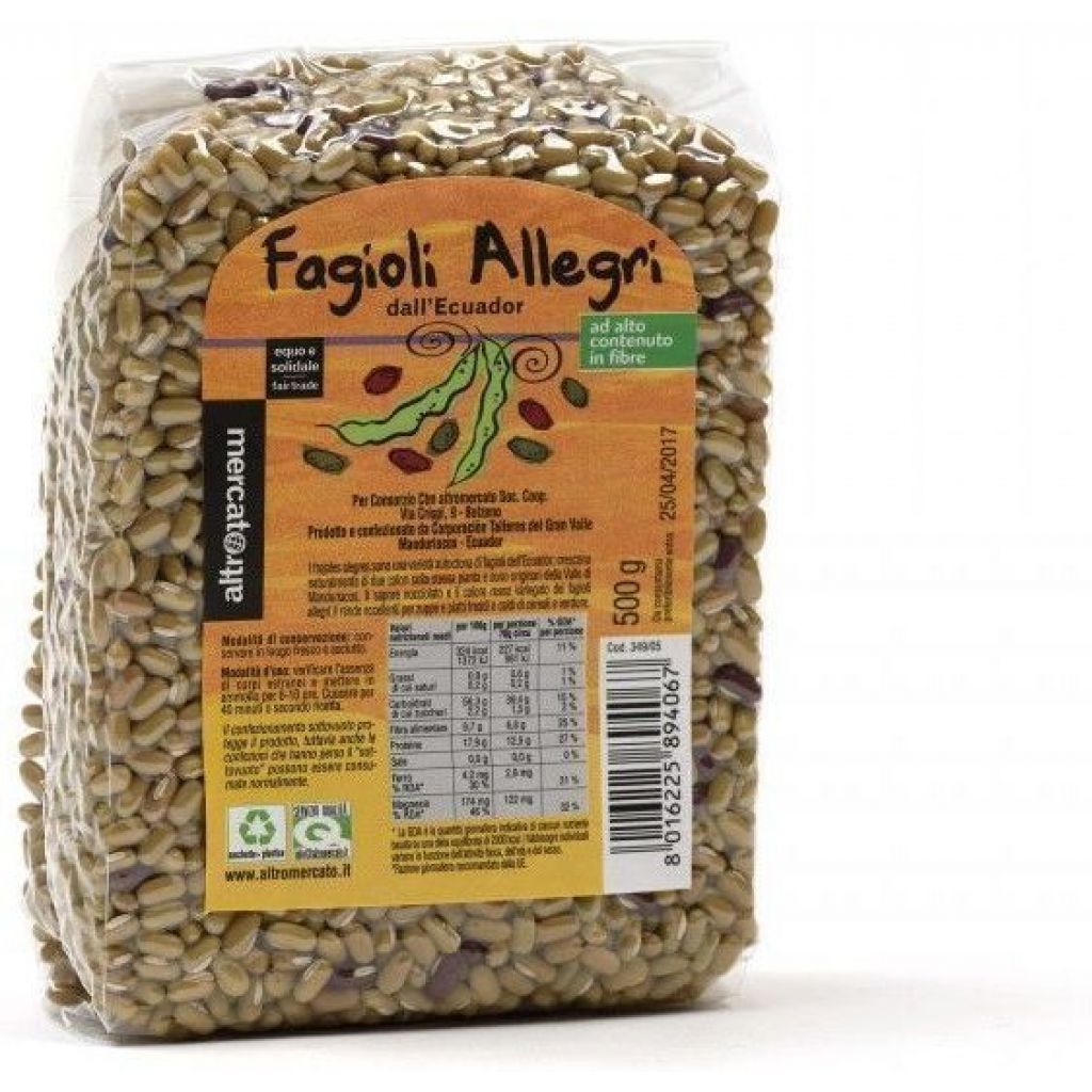 FAGIOLI ALLEGRI essiccati dall&rsquo; ECUADOR - 500 g