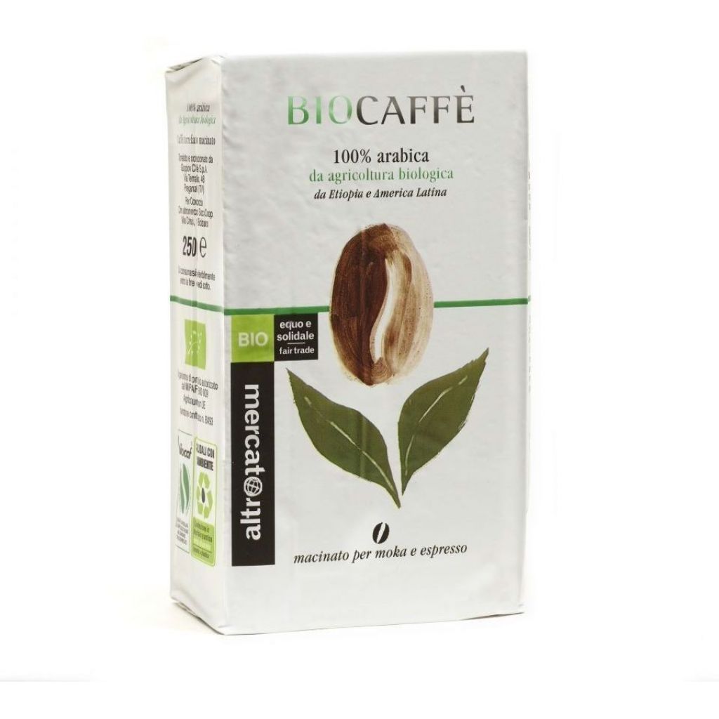 CAFF&Egrave; 100% arabica BIOCAFFE&rsquo; macinato 250 g