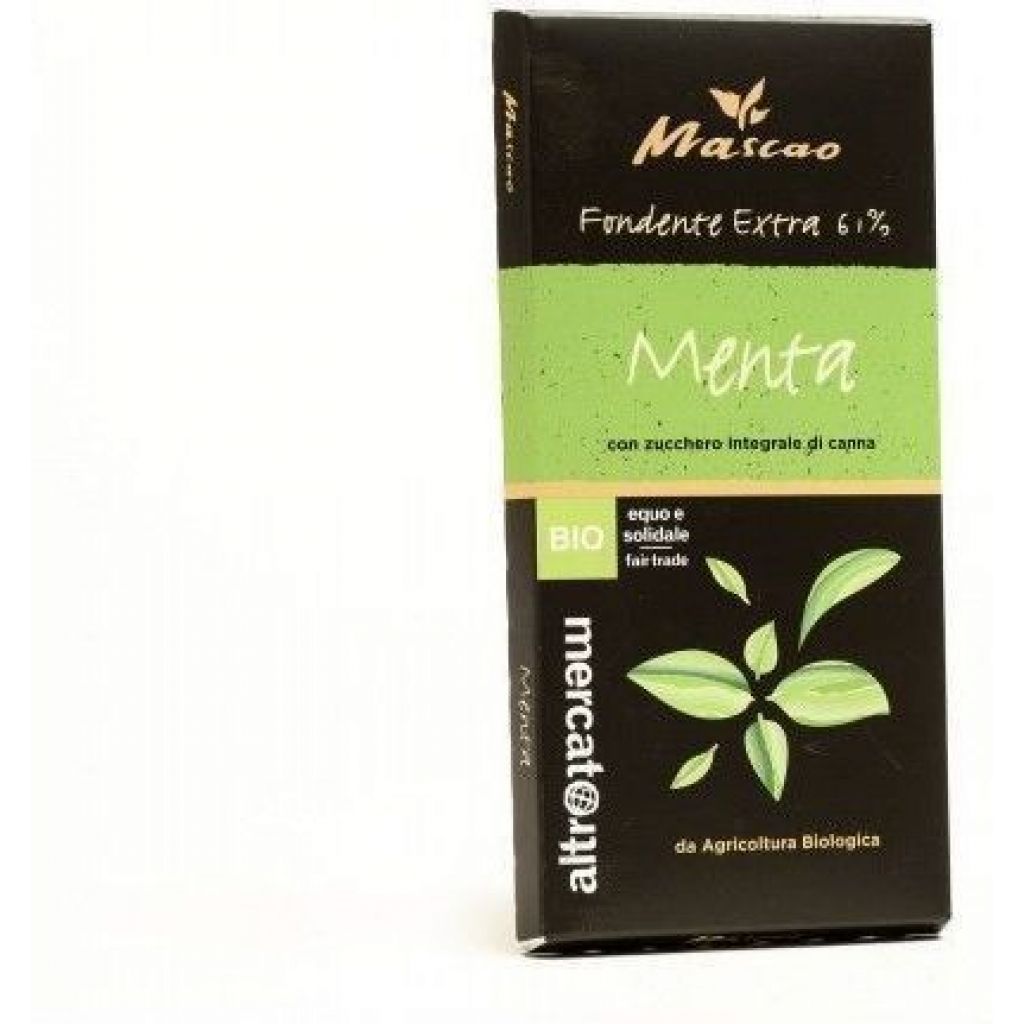 MASCAO Cioccolato FONDENTE EXTRA con MENTA - 100 g