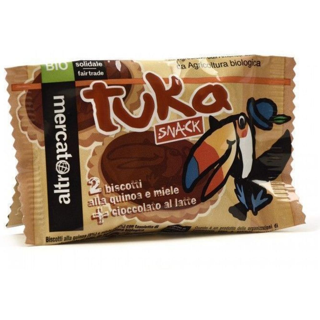TUKA Snak Biscotto con CIOCCOLATO al LATTE BIO -26 g