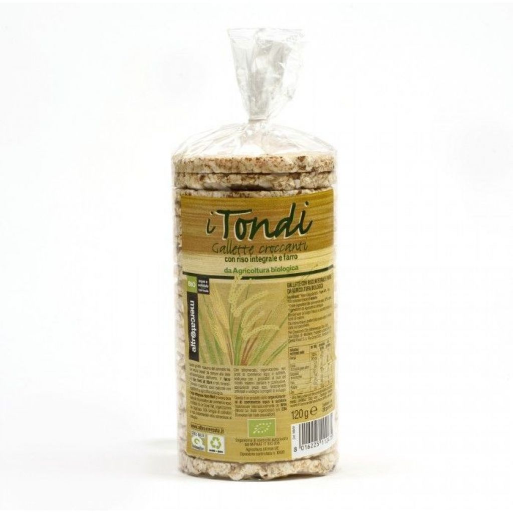 I TONDI - GALLETTE croccanti al RISO INTEGRALE - 120 g