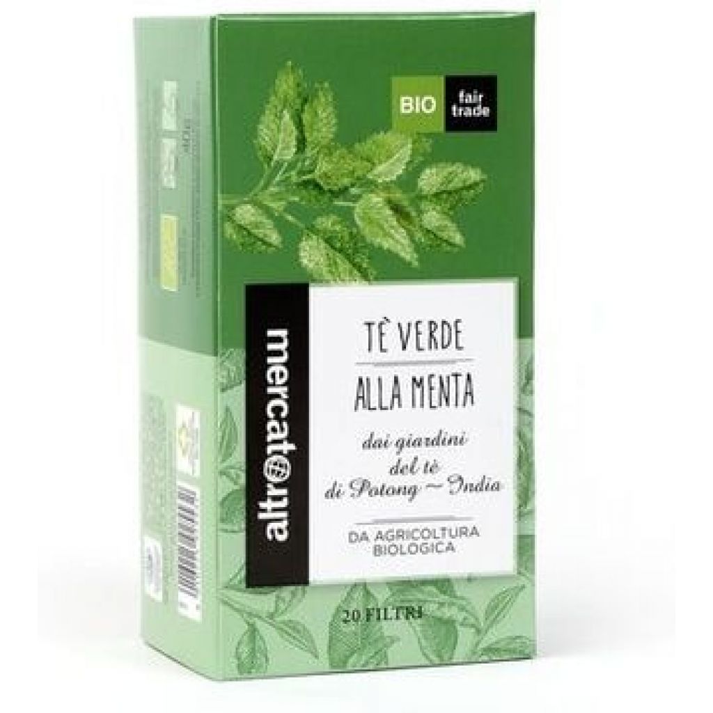 T&egrave; verde alla menta - 20 filtri - bio