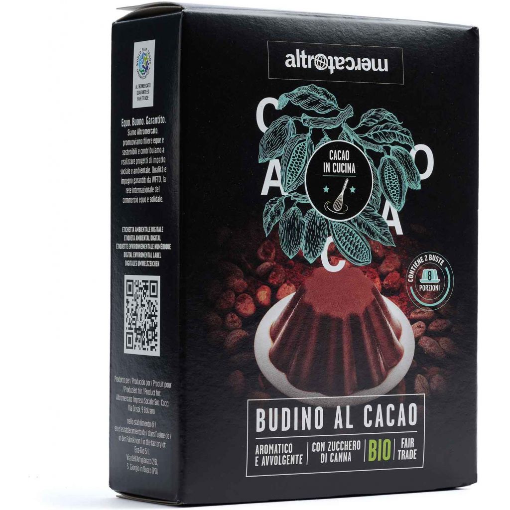Budino al cacao, 2 buste da 100g, preparato in polvere