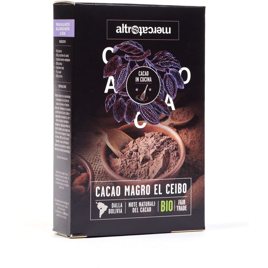 Cacao El Ceibo, cacao magro in polvere, 150g