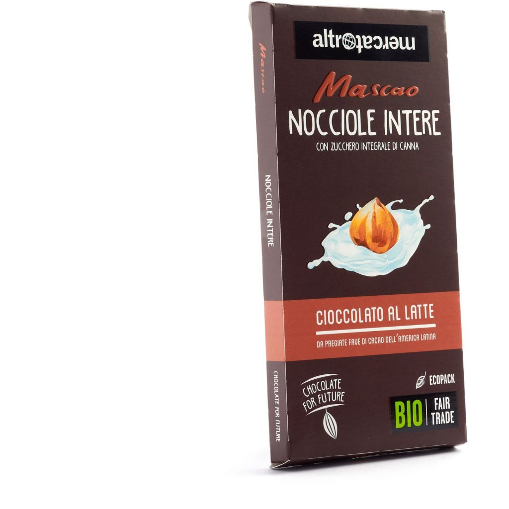 Cioccolato Mascao al latte e nocciole intere - bio - 100g