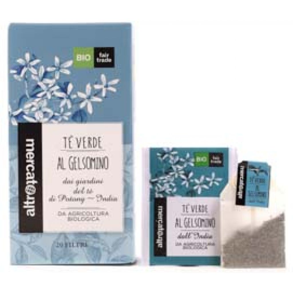 T&egrave; verde al gelsomino India in filtri - bio