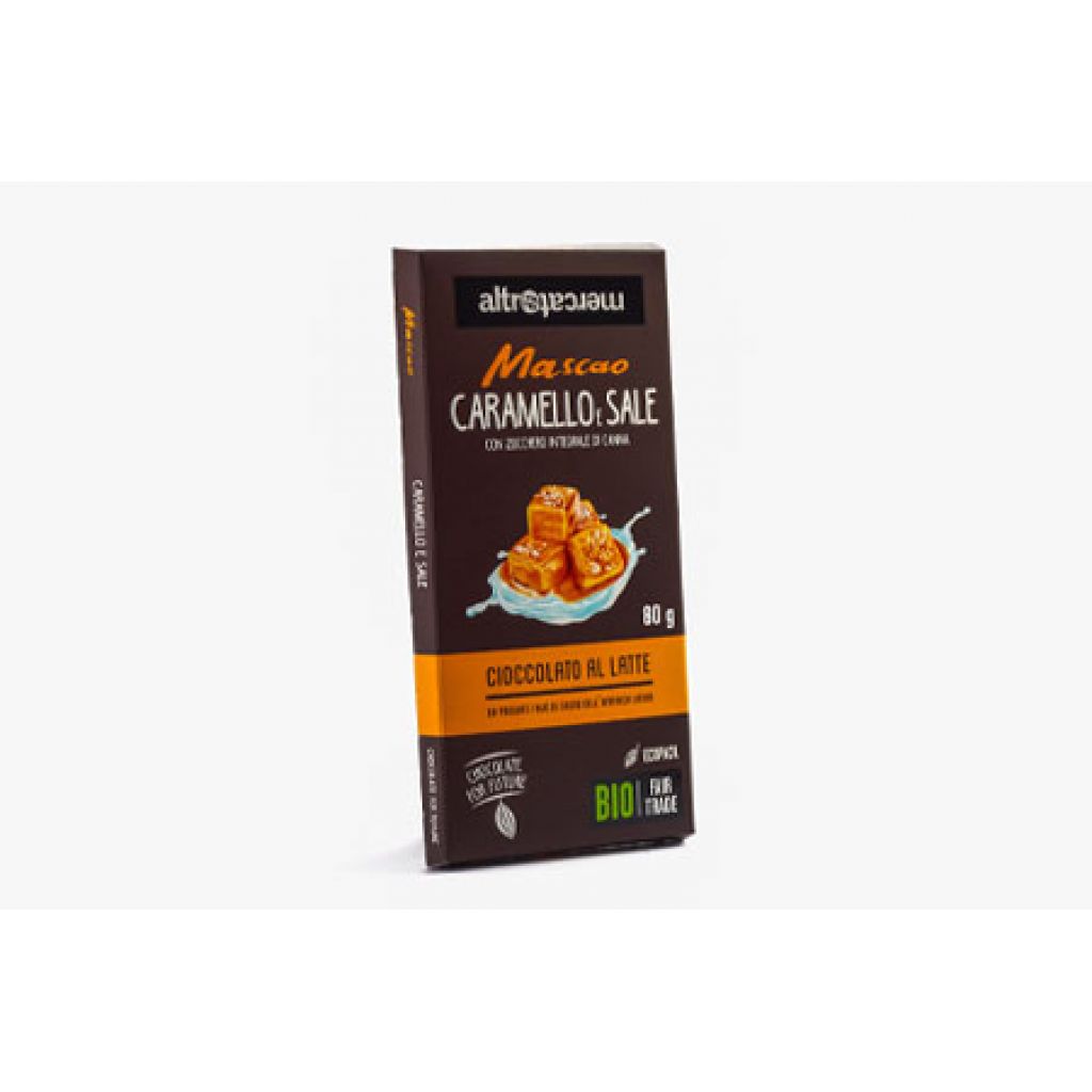 Cioccolato Mascao al latte, caram. sale -80g- bio [80g]